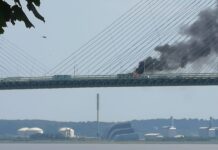 M4 Lorry fire – Prince of Wales Bridge